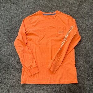 Vineyard Vines Orange Long Sleeve Tee